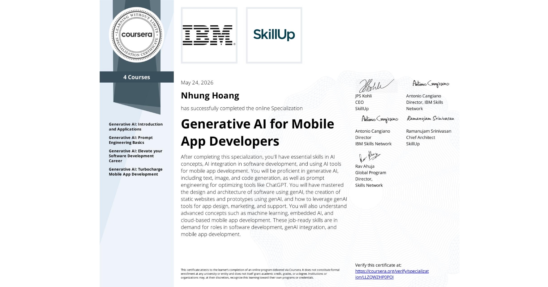 IBM certificate