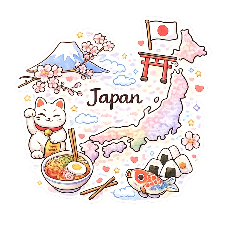 A family trip moment in Japan during sakura season.